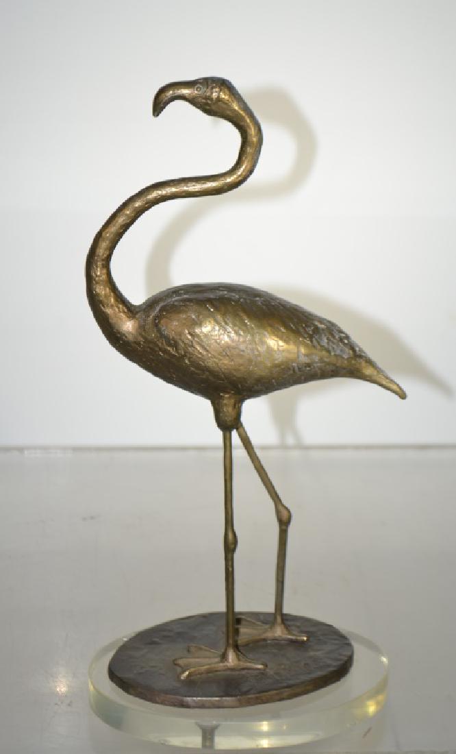 Signed Brass Flamingo (1 of 2)
