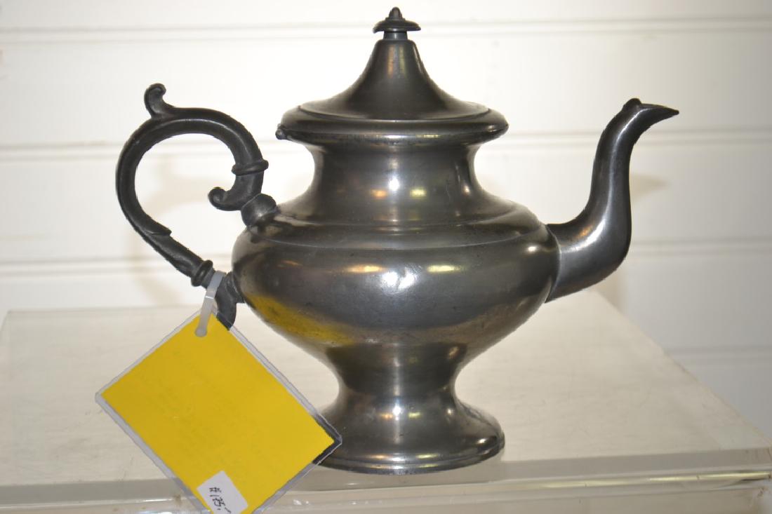 19th Century American Pewter Teapot by Derby (1 of 3)