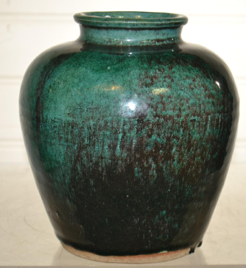 Antique Chinese Green Glaze Ginger Jar