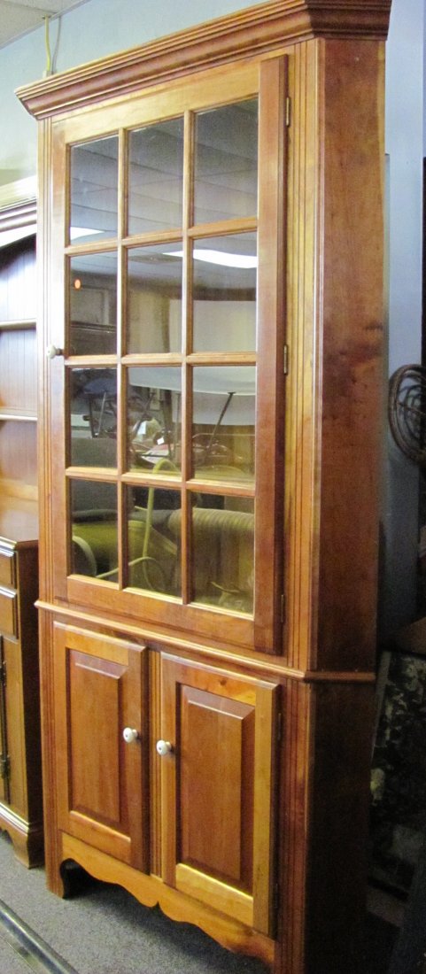 Antique Style Bench Made Corner Cupboard (1 of 5)