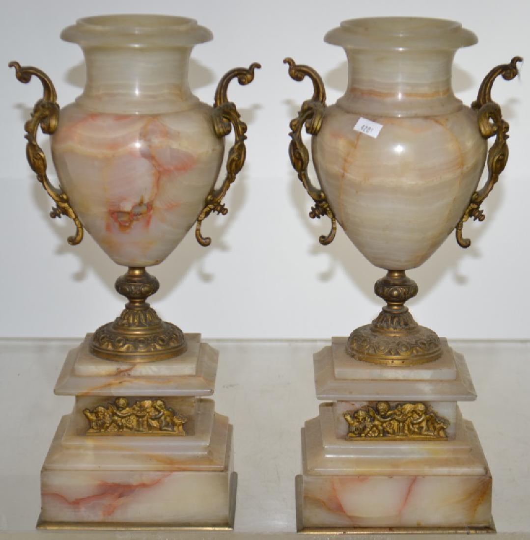 Pair of Marble and Brass Vases (1 of 2)