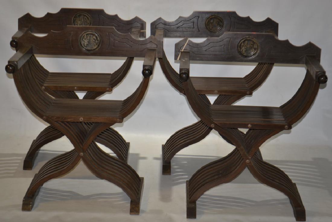 Set of Four Folding Puzzle Chairs (1 of 1)