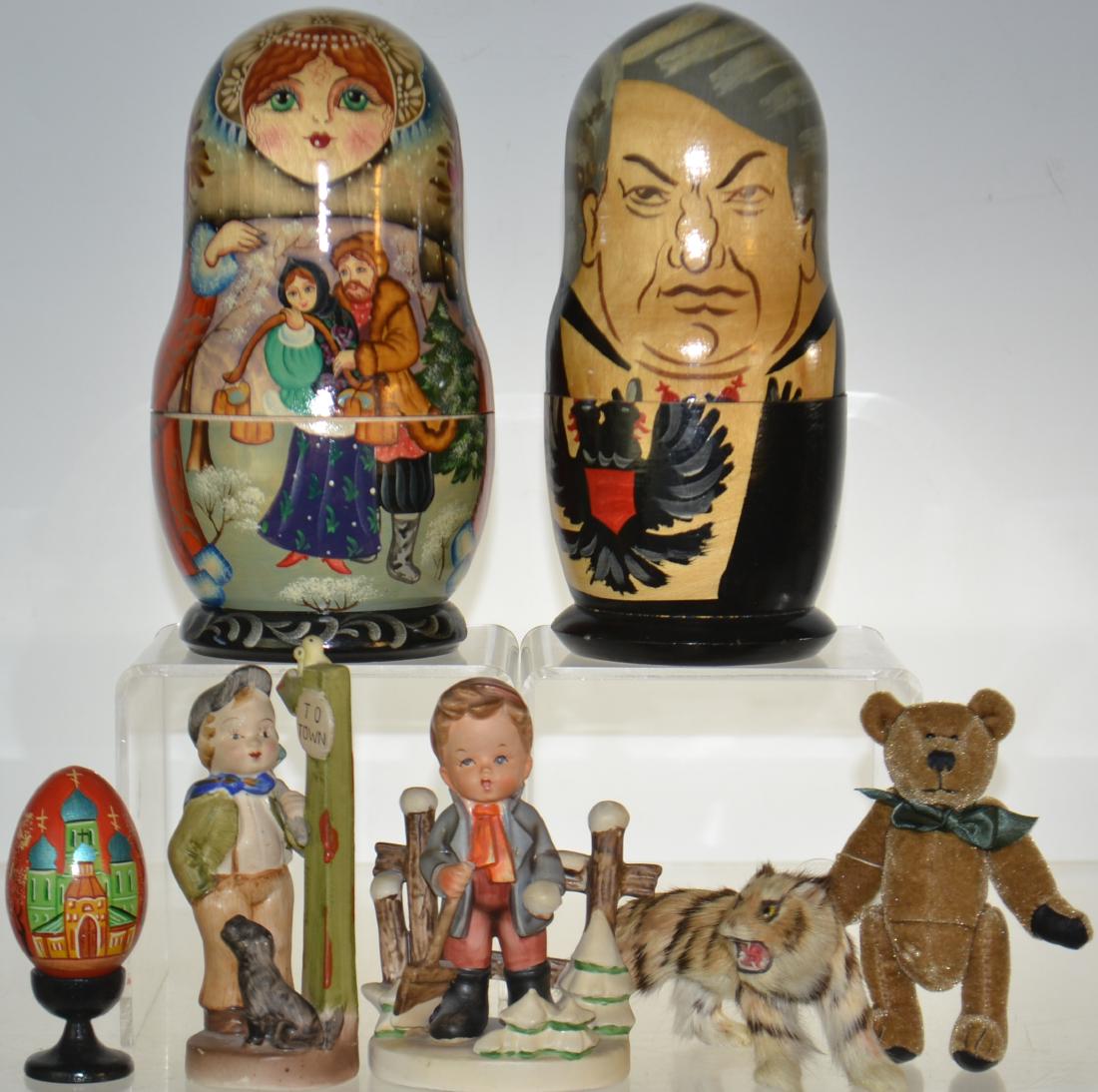 German Nesting Dolls and Figurine Collection