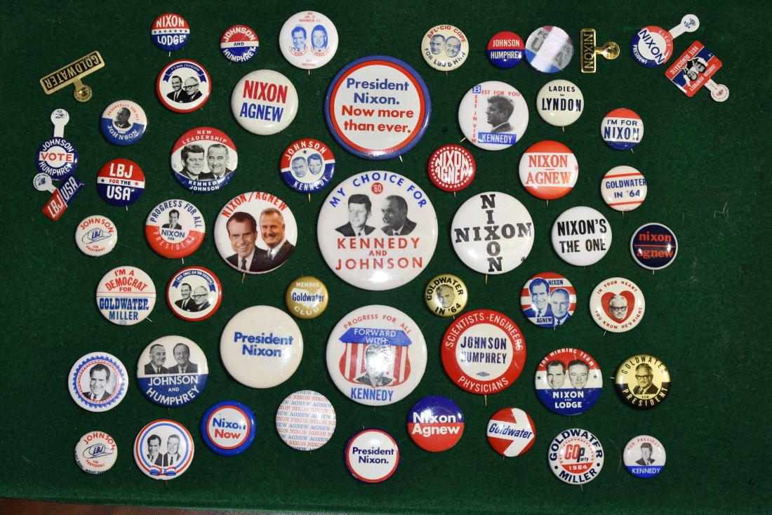 Grouping of Political Pin Backs 1960's (1 of 1)