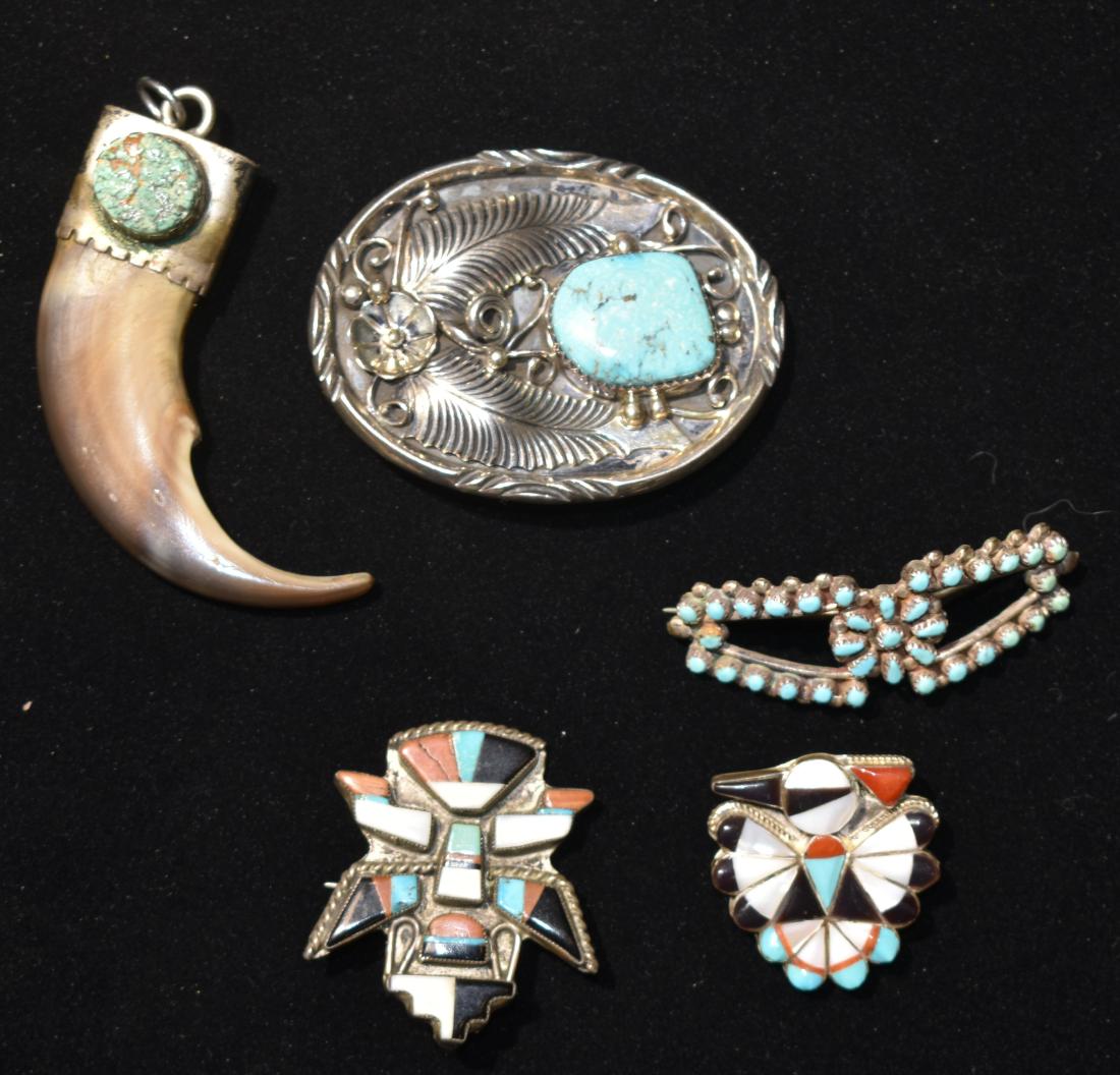 Five Pieces of Native American Jewelry (1 of 3)