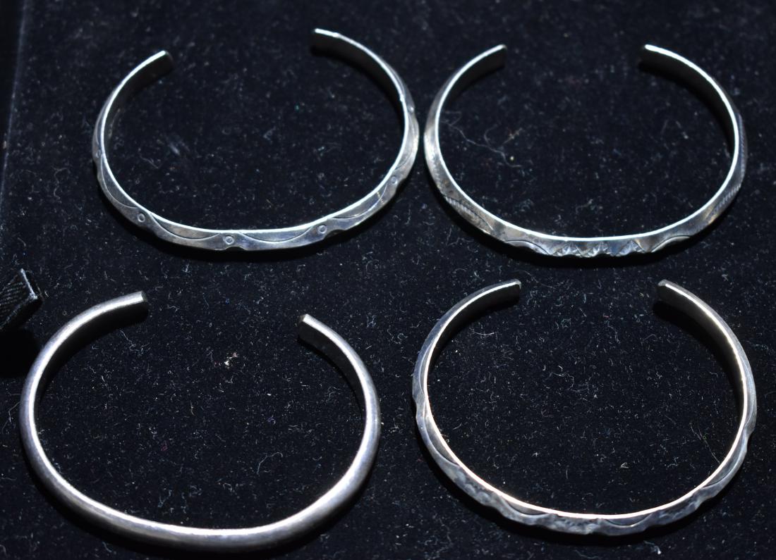 Four Heavy Sterling Cuff Bracelets (1 of 1)