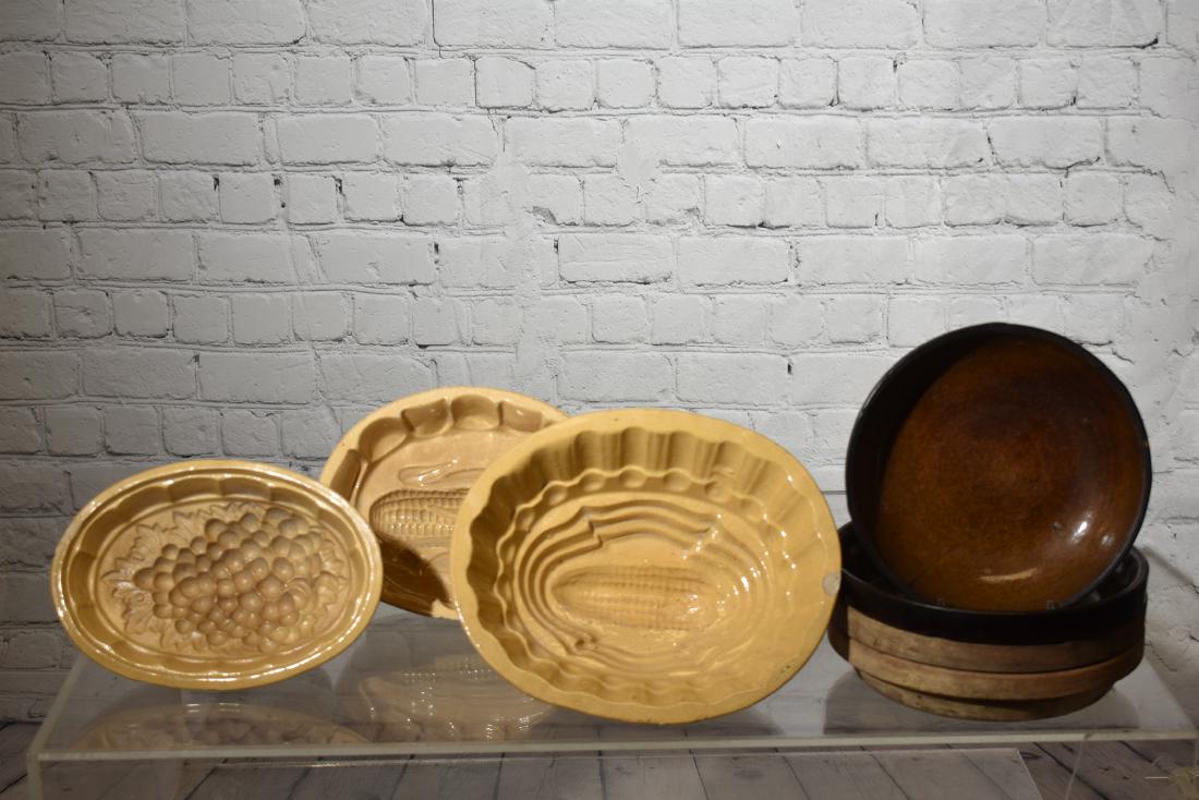 Yellow Ware Molds and Stoneware Pie Plates (1 of 7)