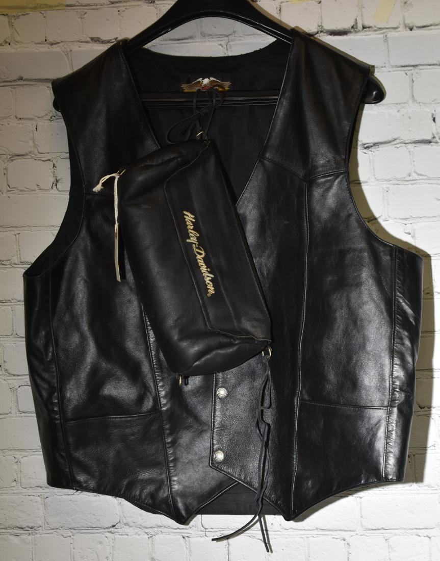 Genuine Harley Davidson Vest and Pouch (1 of 3)