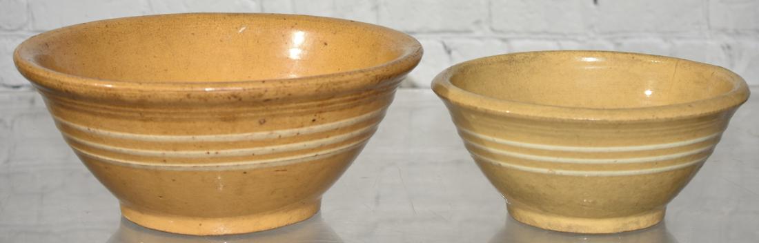 Two 19th Century Yellow Ware Bowls (1 of 3)