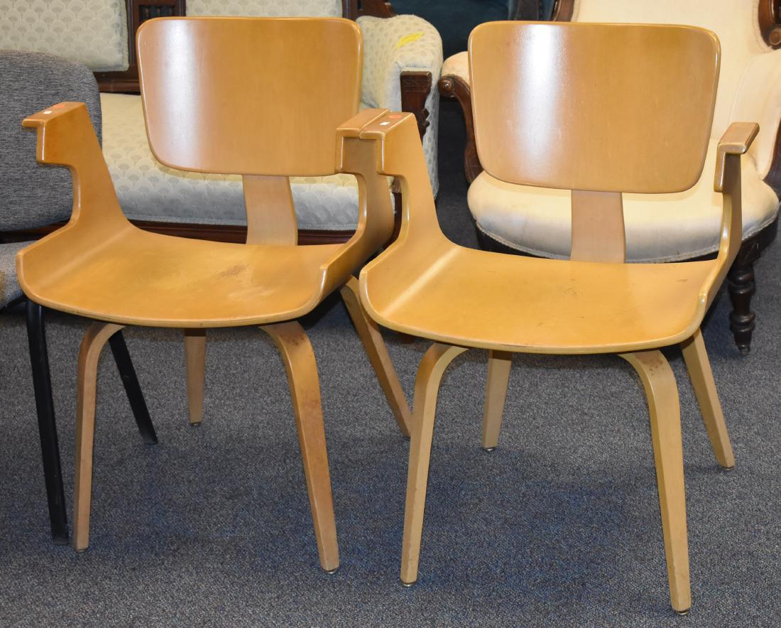 Pair of Laminated Post Modern Chairs (1 of 2)