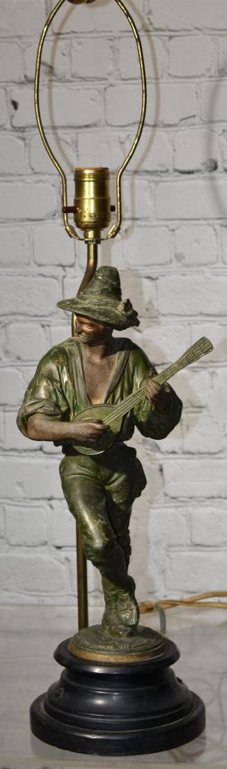 Vintage Lamp with a Lute Player (1 of 2)