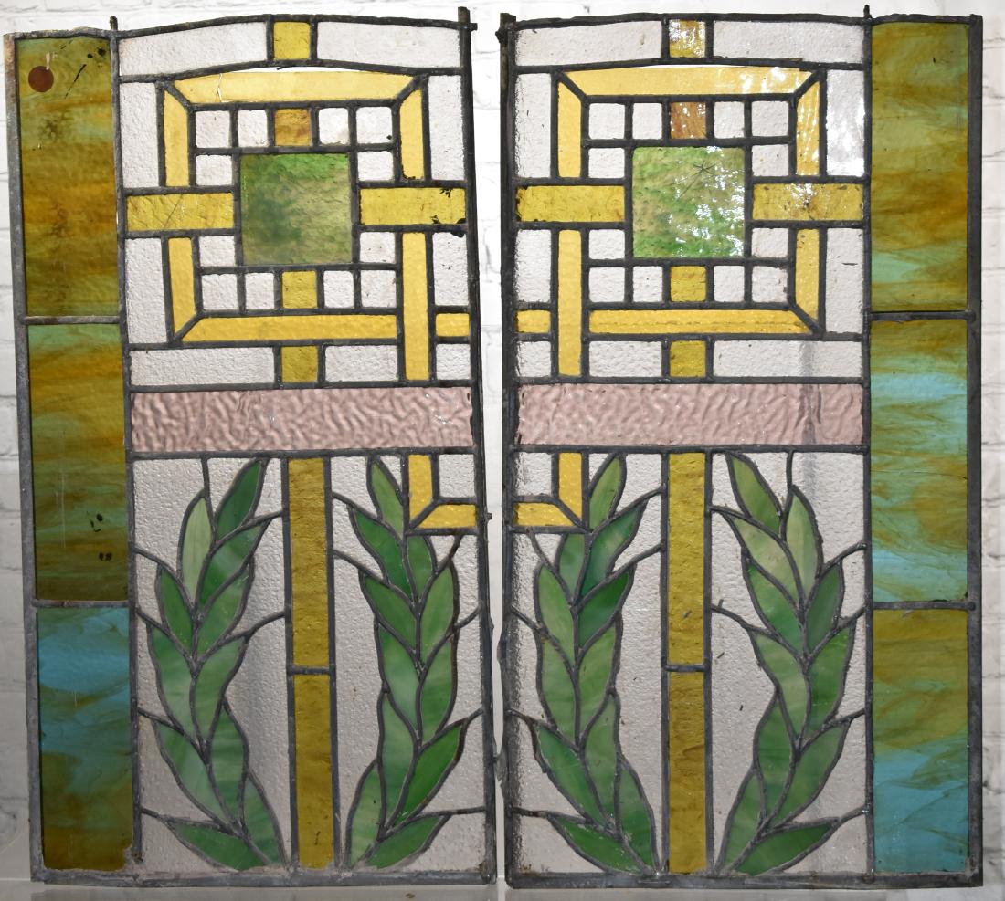 Two 19th Century Stained Glass Panels (1 of 1)