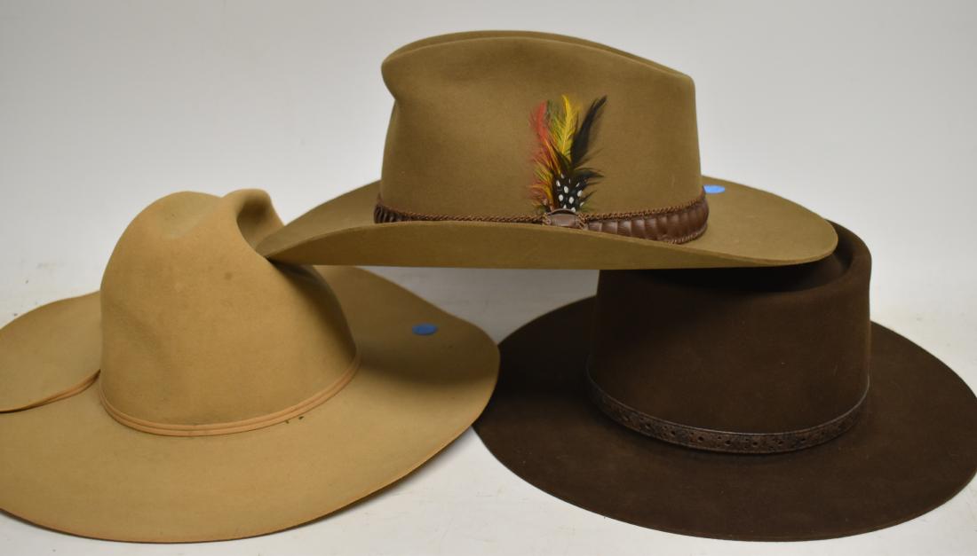 Three Beaver Felt Cowboy Hats