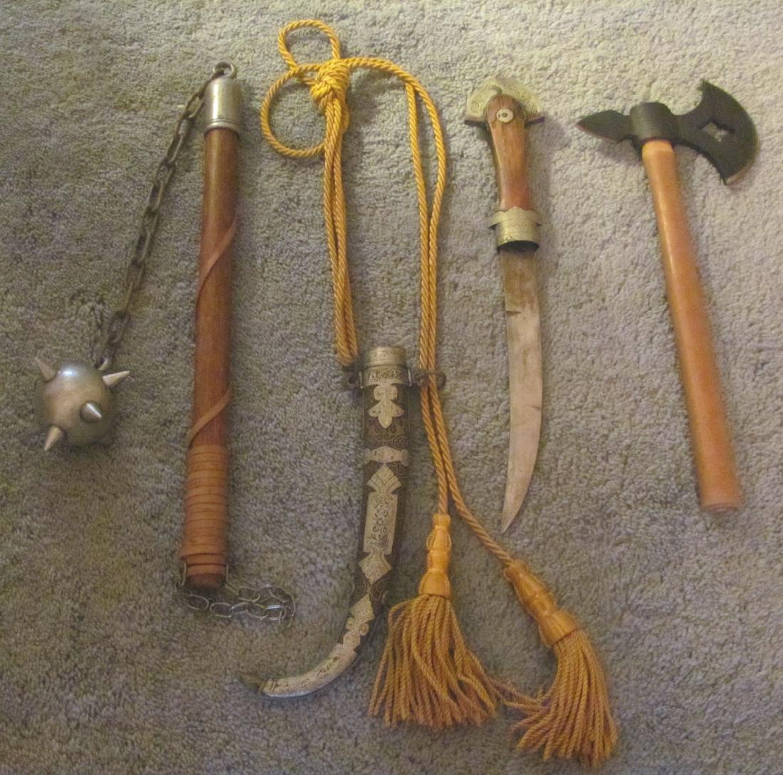 Collectible Knife, Mace and Tamahawk