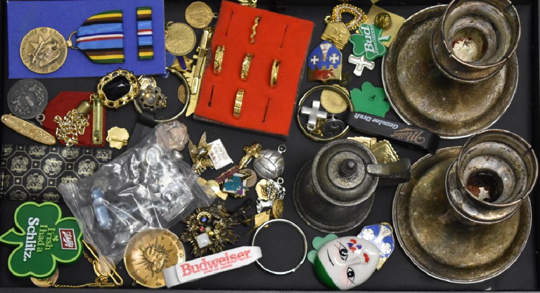 Sterling Candlesticks and Costume Jewelry (1 of 2)