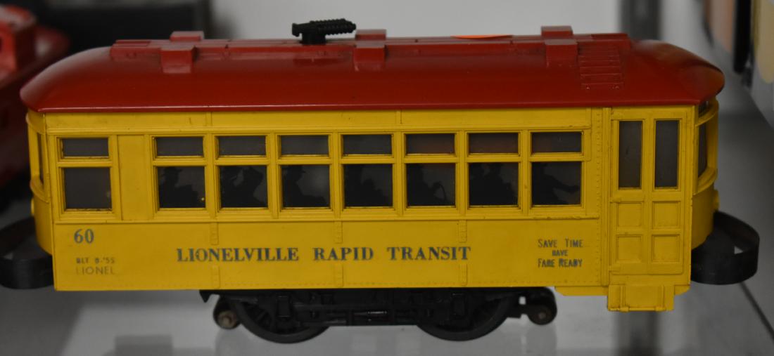 Lionel Rapid Transit Trolley: Item is a #60 trolley titled "Lionelville Rapid Transit" and appears to be complete.