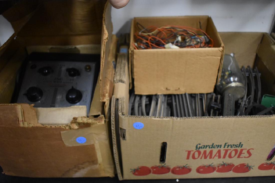 Lionel Transformer and Tracks: Box of Tracks & Misc Parts and Lionel Trains Type Z TrainMaster Transformer