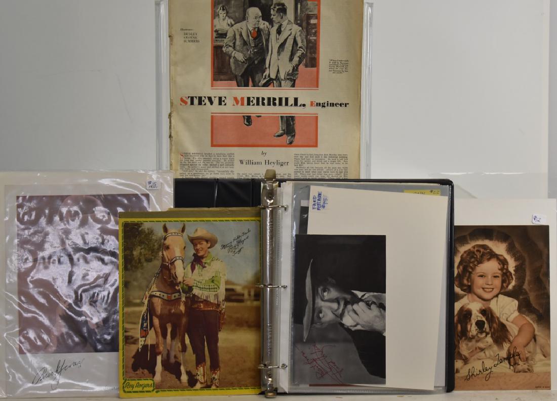 Celebrity Autograph Collection: Including Fred Astaire, Ruth Buzzi, Ann Southern signed contract with William Morris Agency, handwritten letter and signed photo with Art Carney. Signed photograph with Richard Kiel, Pat O'Brien, Fran