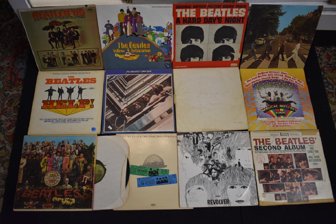 Ten Beatles Albums: Including Sergeant Peppers, Beatles at the Hollywood Bowl, White Album, Beatles' 67-70 (one record), Help, and more.