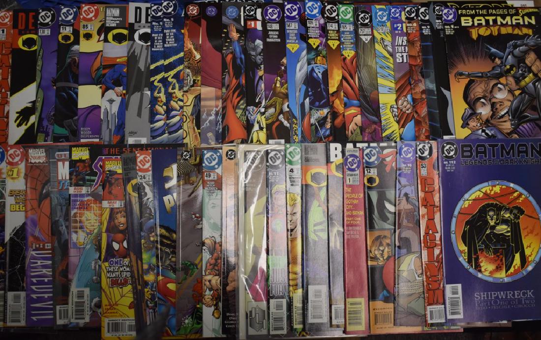 Fifty Super Hero Comics: Including fifteen "Superman", twenty "Batman", four "Spiderman" and eleven "JLA".