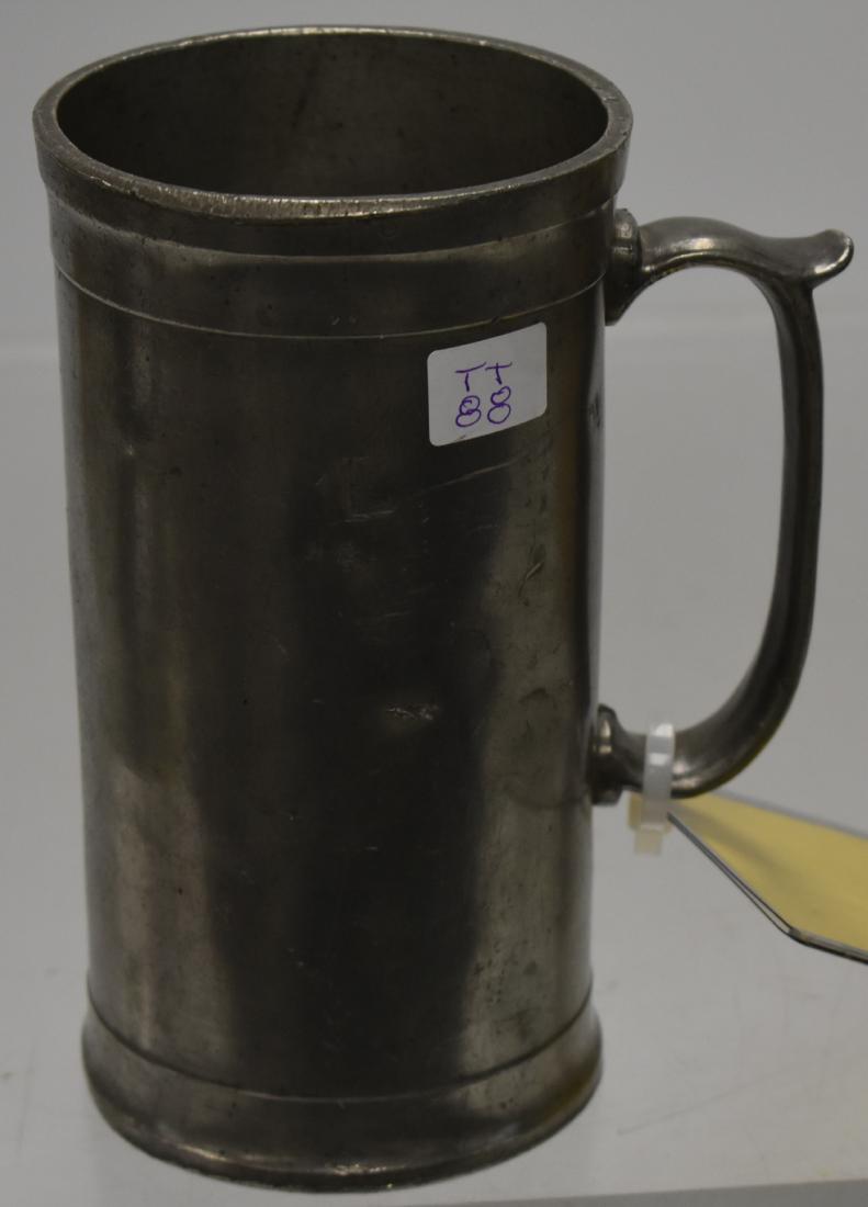 19thC German Pewter One Liter Measure (1 of 4)