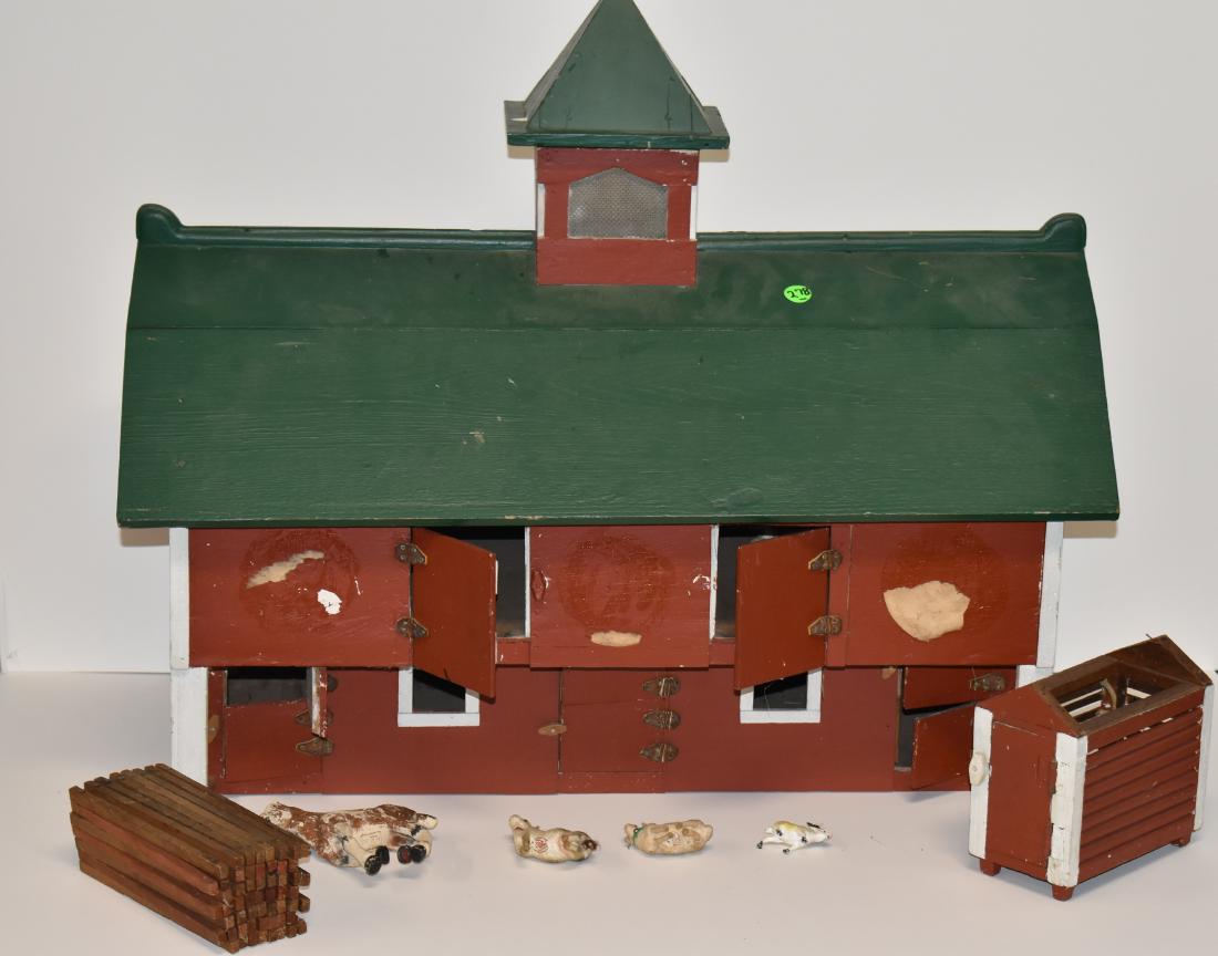 Toy Wooden Barn and other Items (1 of 1)