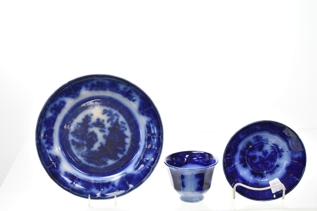 Antique Flow Blue 3 piece set (1 of 5)