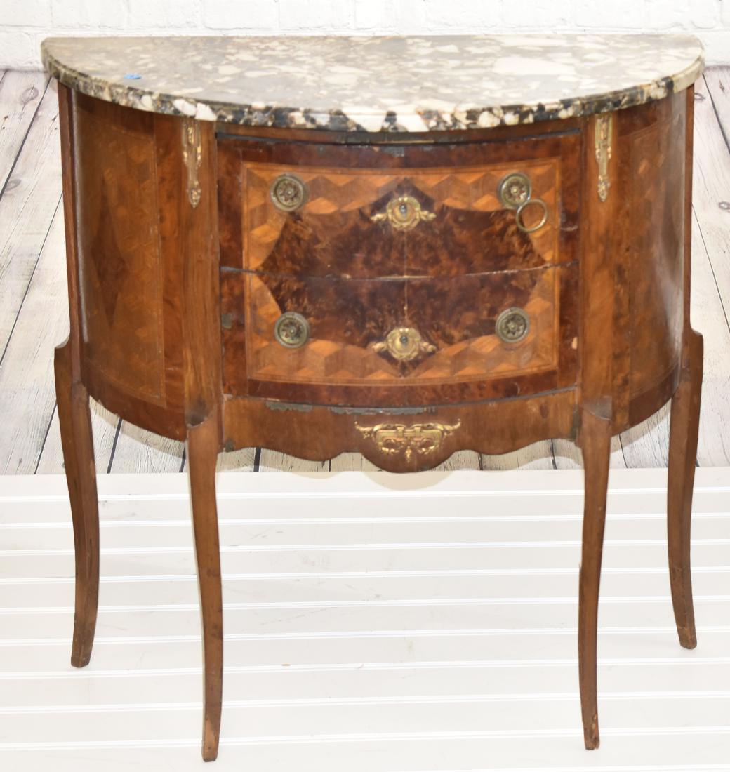 Marble Top Demi Lune Table (1 of 4)