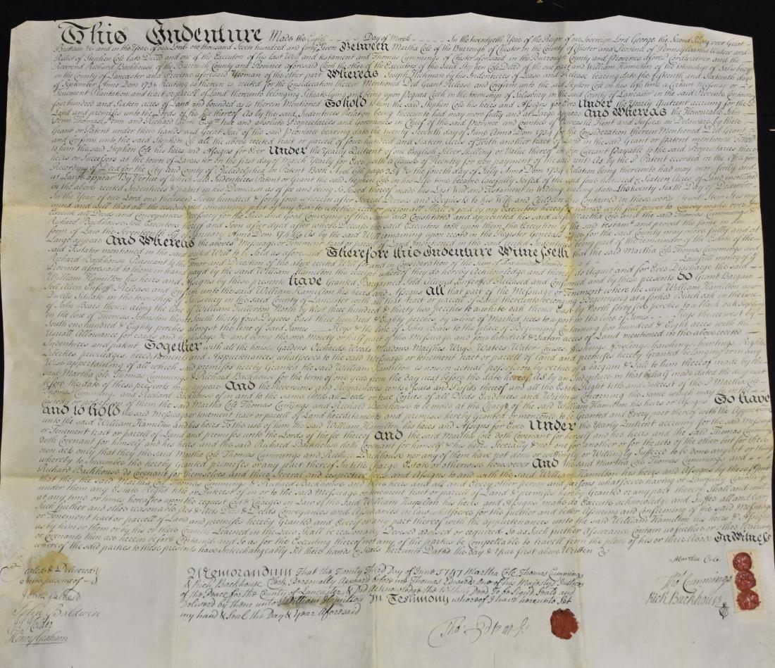 Pre-Revolutionary Indenture - 1747 Chester Cty, Pa (1 of 7)