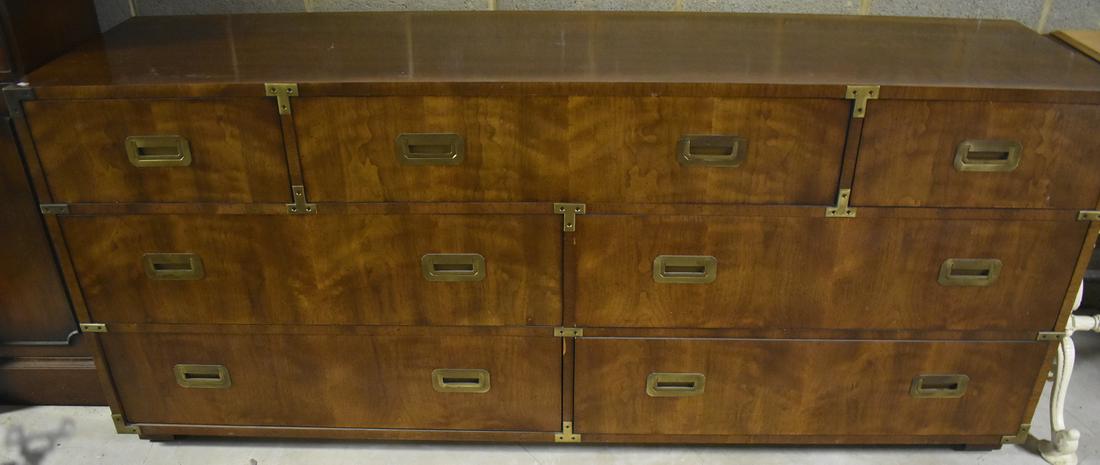 Henredon Asian Style Dresser: Seven drawer dresser measuring 30.5" x 72"w x 19"d.