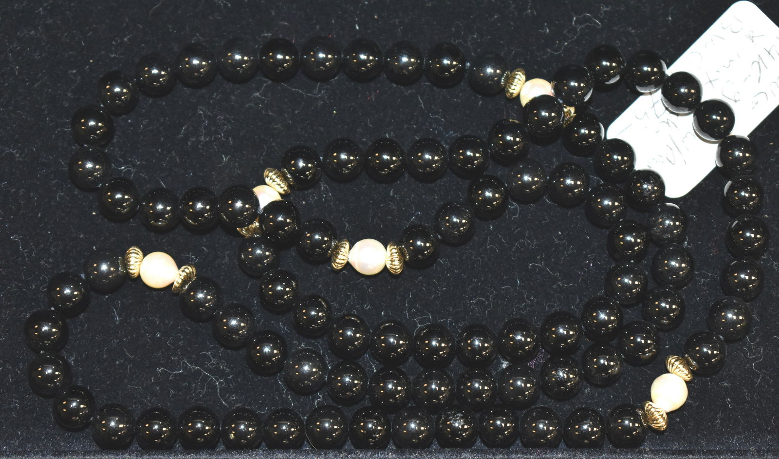 14K Gold and Onyx Necklace (1 of 1)