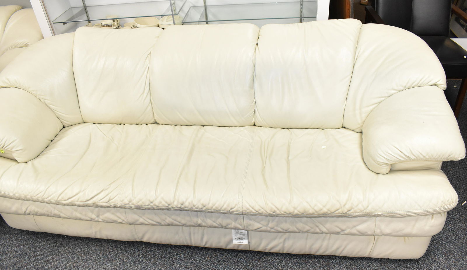 Salotti Natuzzi White Leather Sofa Salotti Natuzzi White Leather Sofa