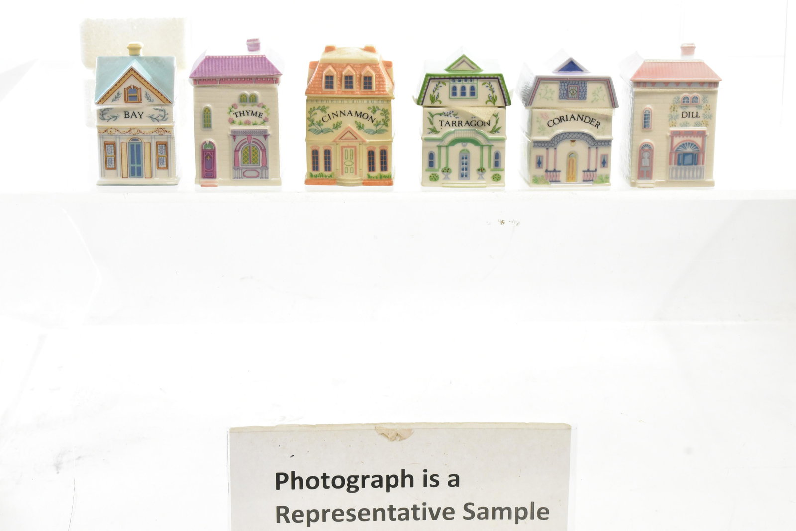 21 Lenox Houses from Spice Village Collections: Most houses are in new condition. Ginger and Cinnamon are chipped.