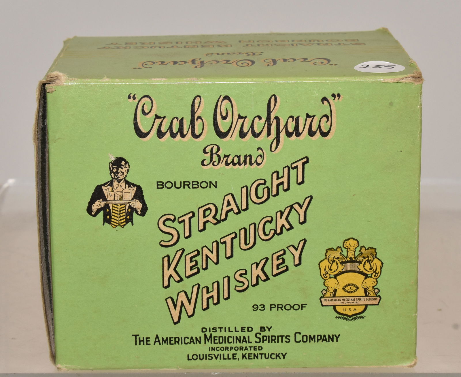 Vintage Crab Orchard Mini Whiskey Bottles in Box: Complete case of Crab Orchard mini whiskey bottles in original box.. Note: Item is pick up only.