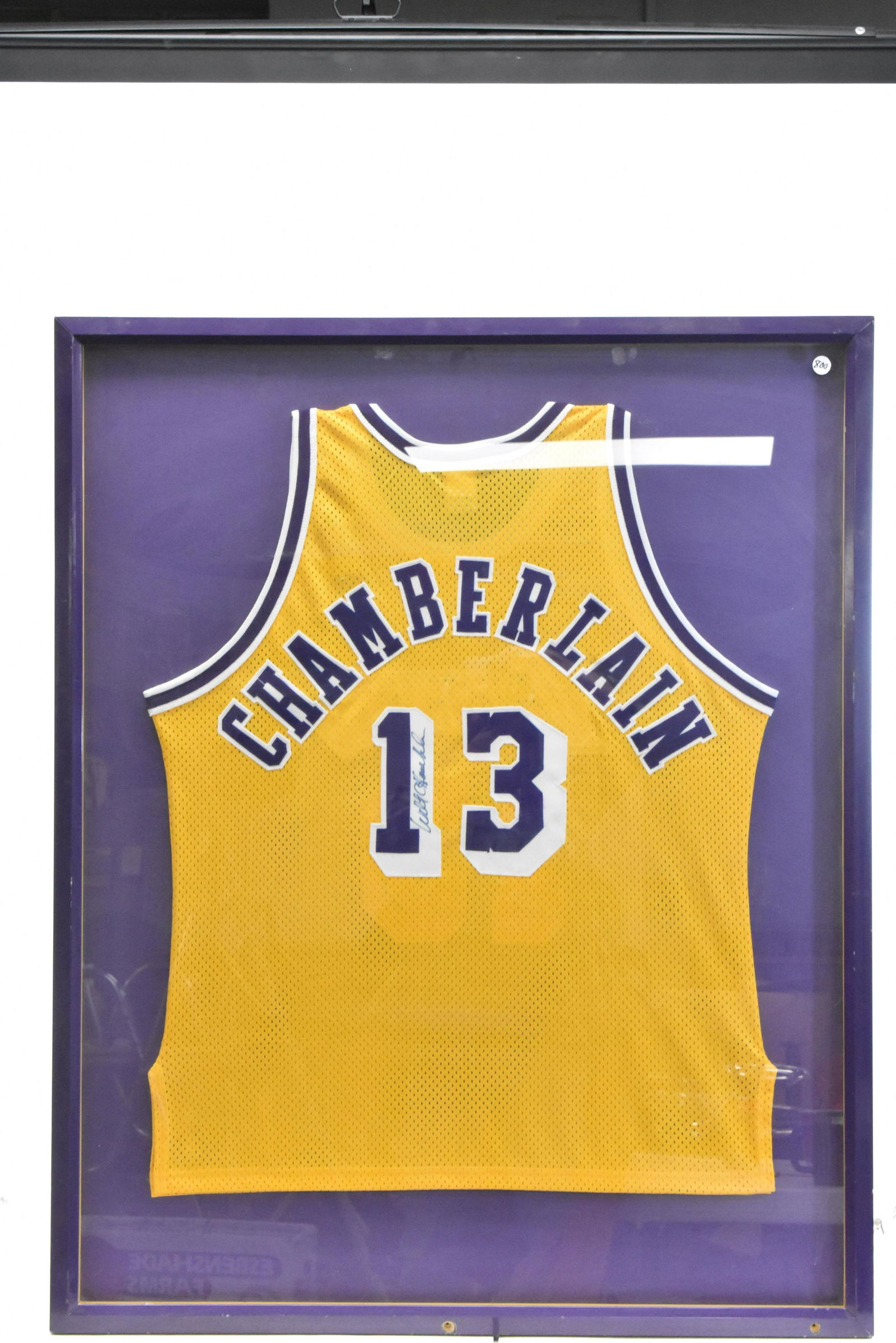 wilt chamberlain signed jersey