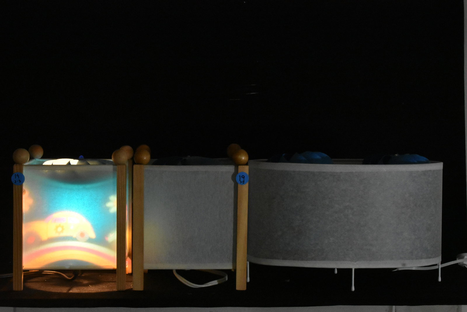 Three Rice Paper Motion Lamps (1 of 1)