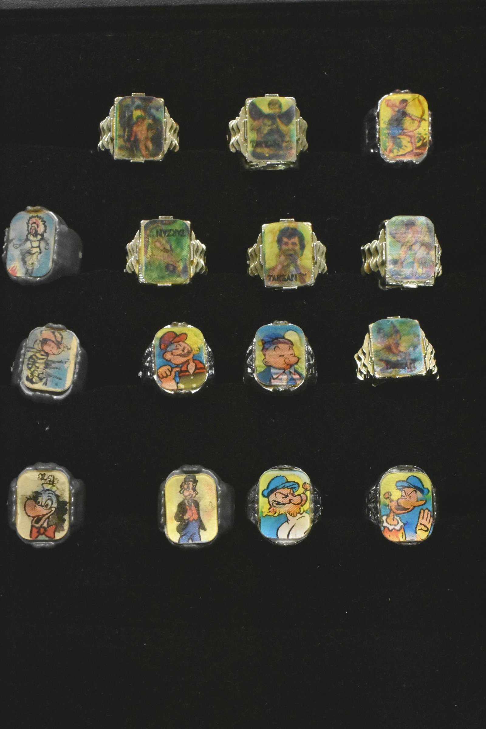 Popeye and Tarzan Flicker Rings (1 of 1)