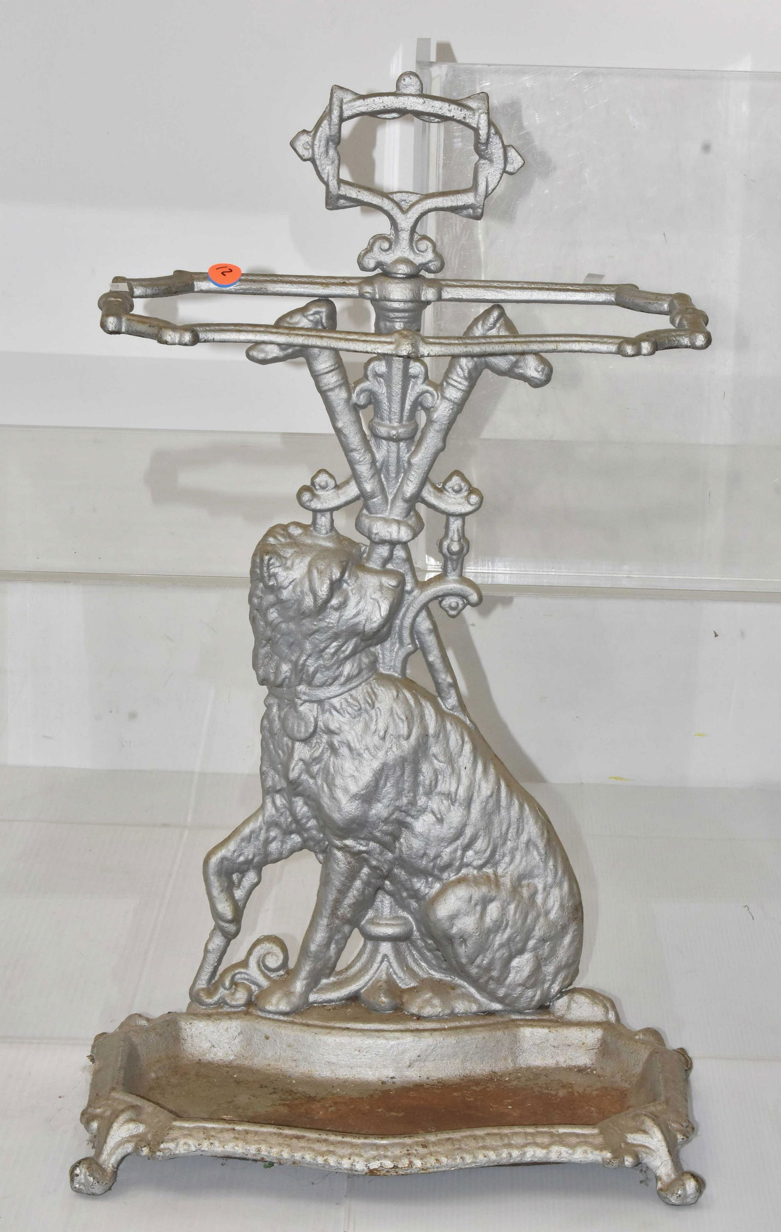 Victorian Figural Umbrella Stand with Dog (1 of 3)