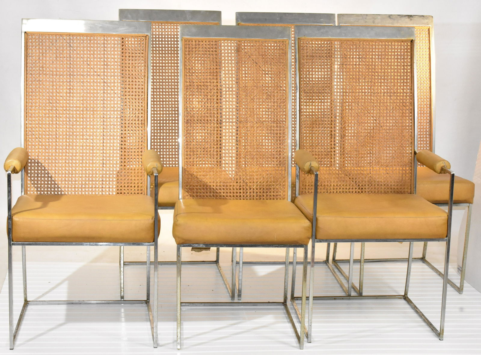 Six Post Modern Thayer Coggin Dining Chairs (1 of 12)