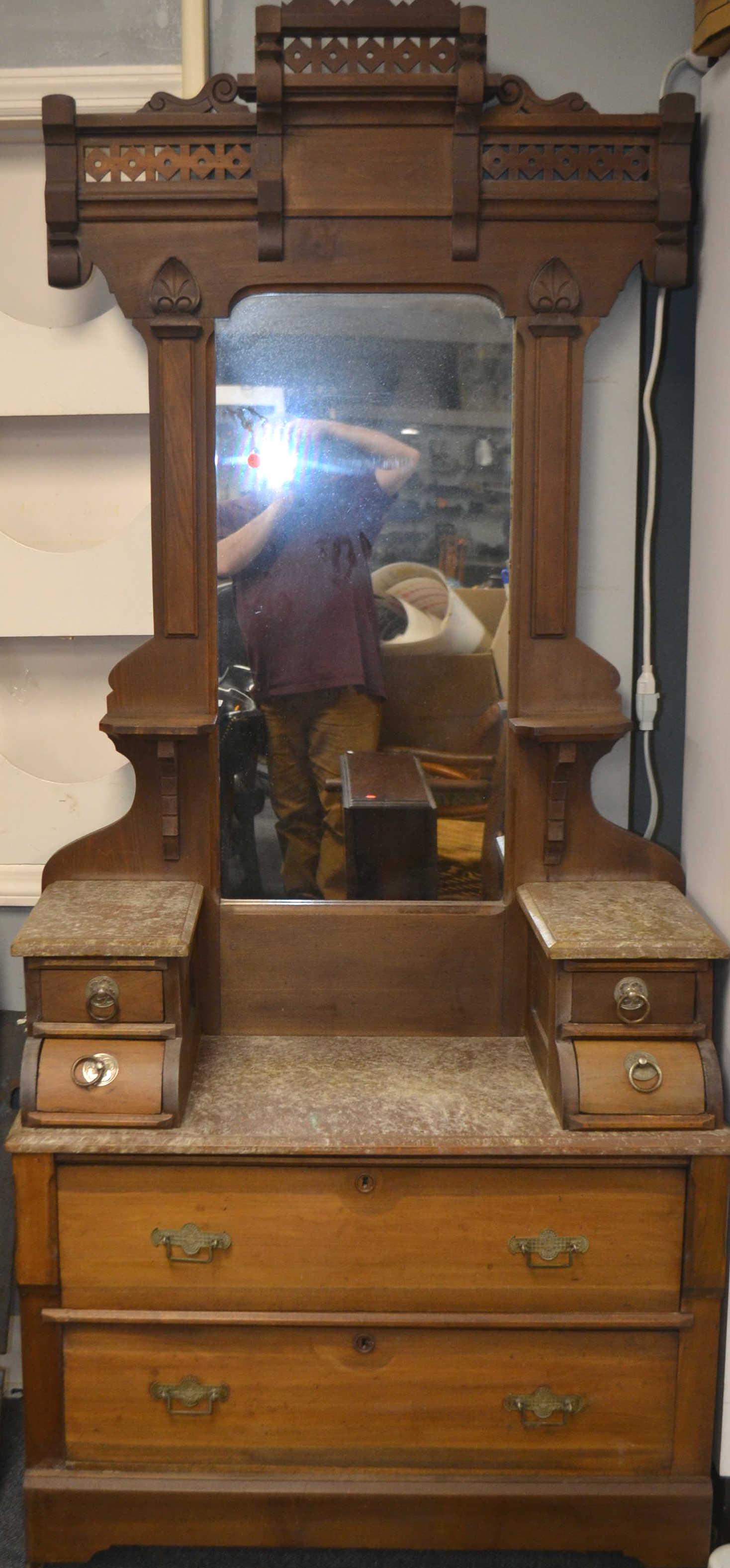 Victorian Faux Marble Top Dresser (1 of 3)