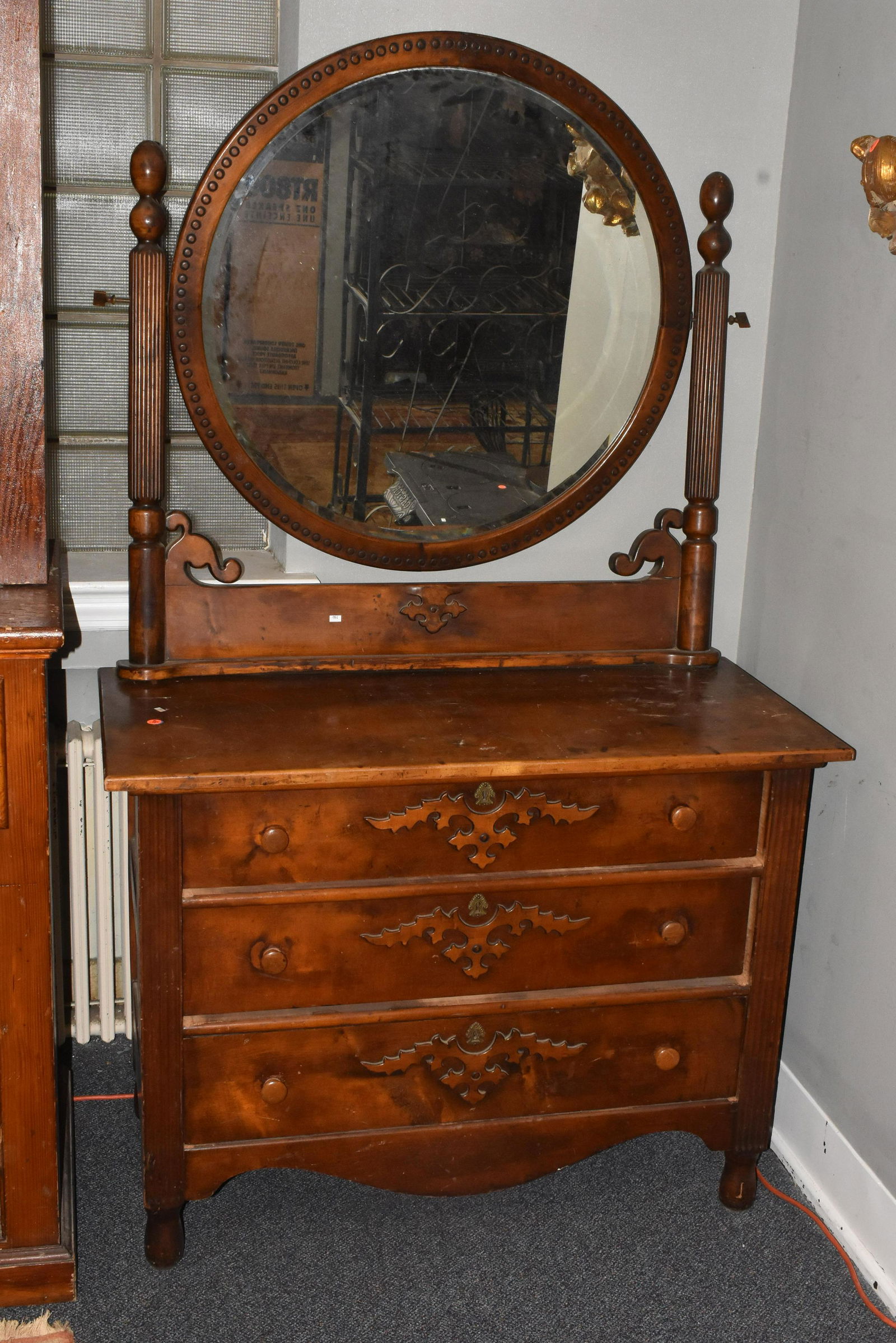 Maple Dresser with Mirror (1 of 1)