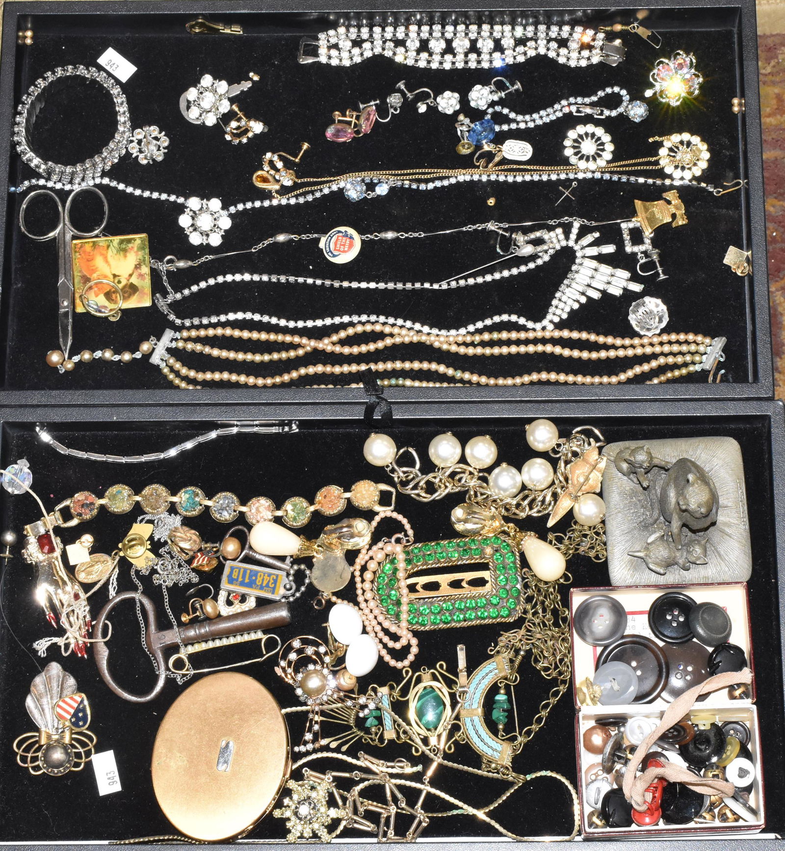 Two Trays of Costume Jewelry (1 of 3)