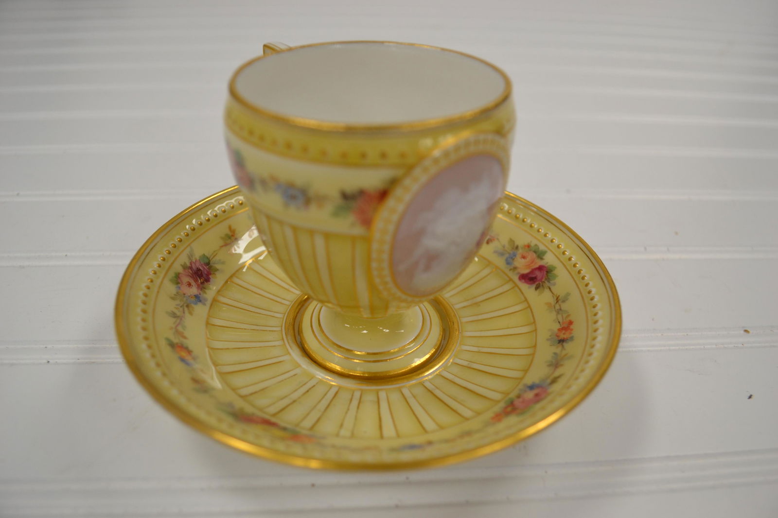Hand Painted Meissen Cup and Saucer (1 of 7)