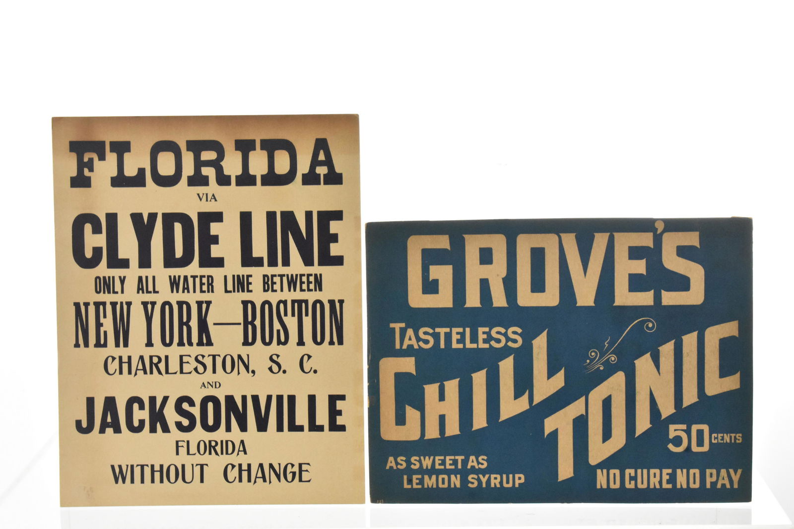 Two Advertising Signs late 19th to Early 20th C. (1 of 3)