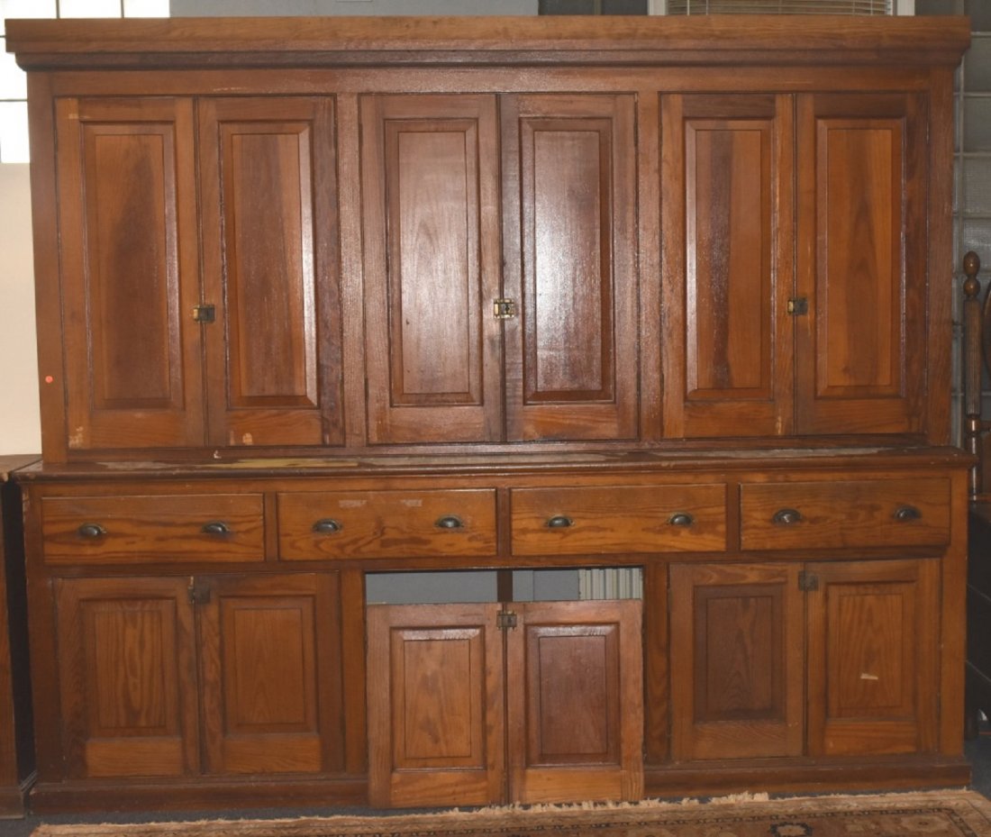 19th C York County 2 Pcs General Store Cupboard (1 of 5)