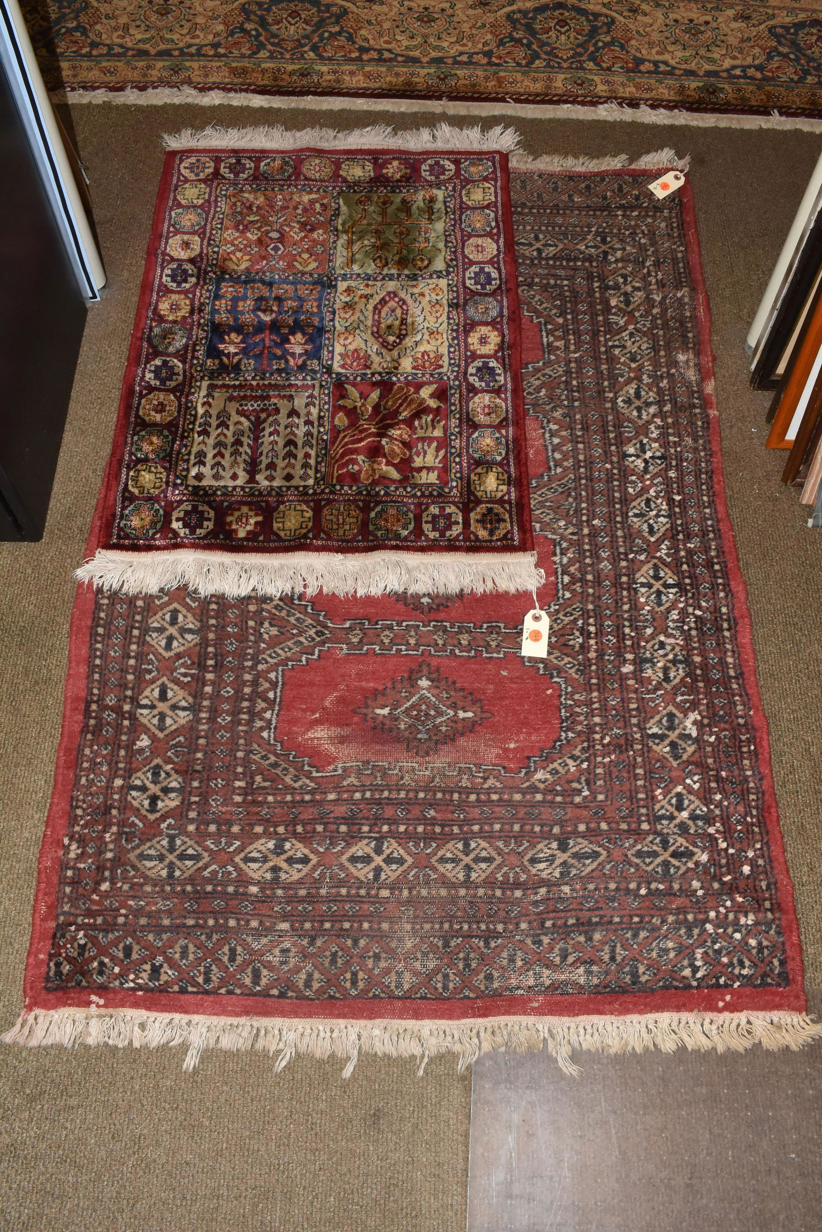 Silk Hand Made Oriental Carpet and another (1 of 6)