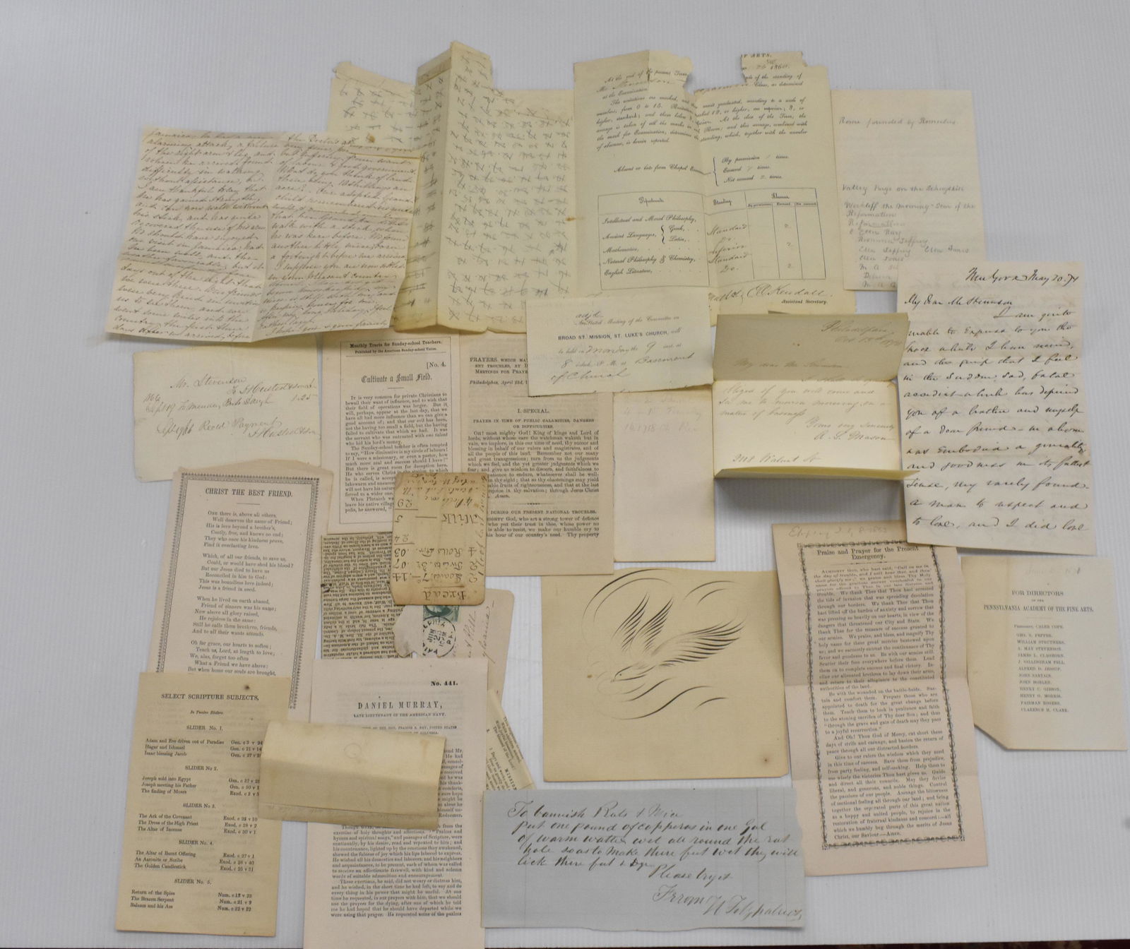 Grouping of Letters, Receipts and Calligraphy (1 of 5)