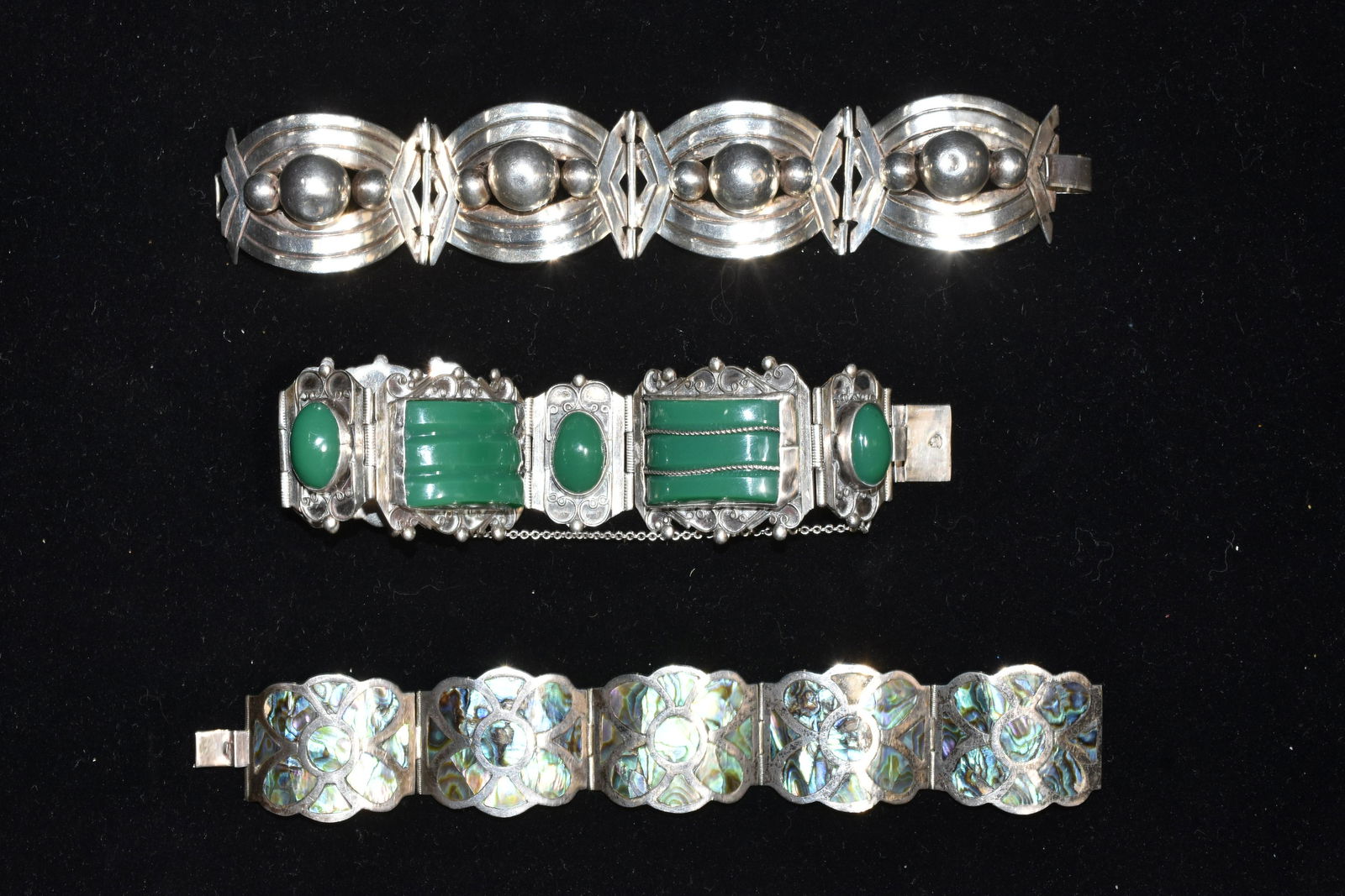 Ornate Sterling Estate Bracelets (1 of 3)