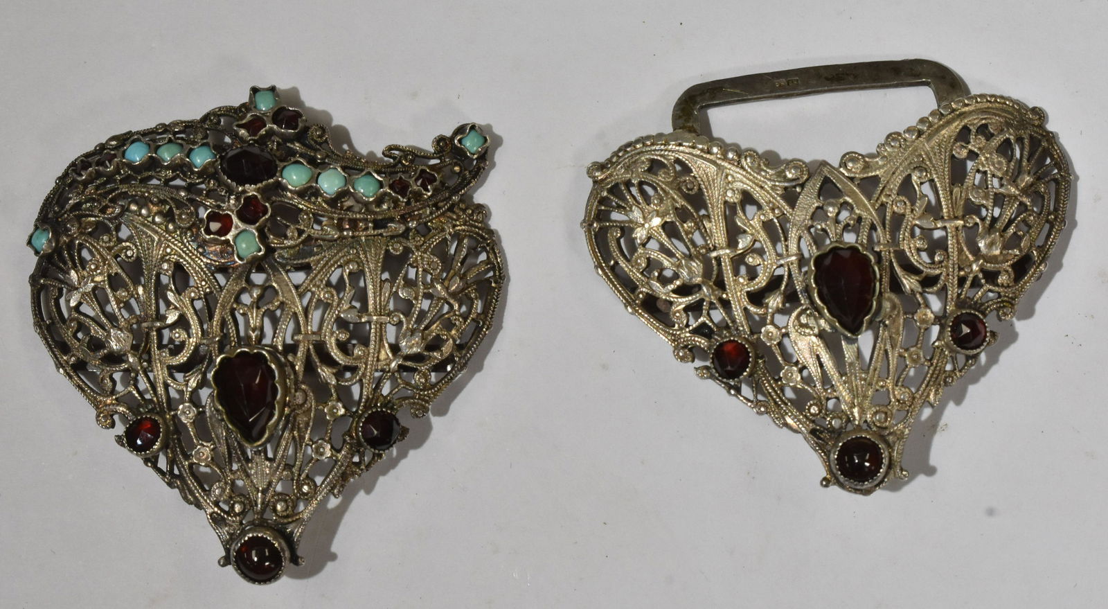 19th Century Sterling Precious Stone Buckle (1 of 5)
