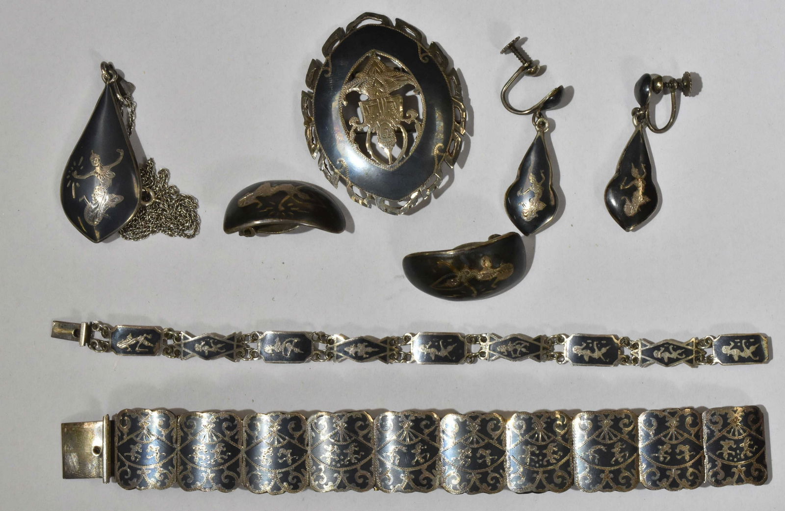 Sterling Siam/Damascene Jewelry (1 of 3)